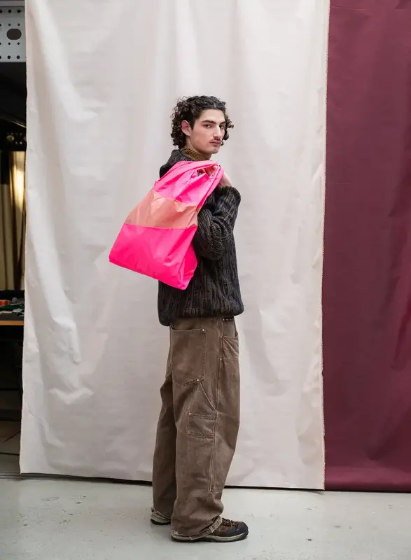 Susan Bijl Susan Bijl The New Shopping Bag Fluo Pink & Try