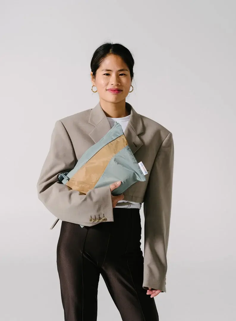 Susan Bijl Susan Bijl The New Pouch Grey & Camel