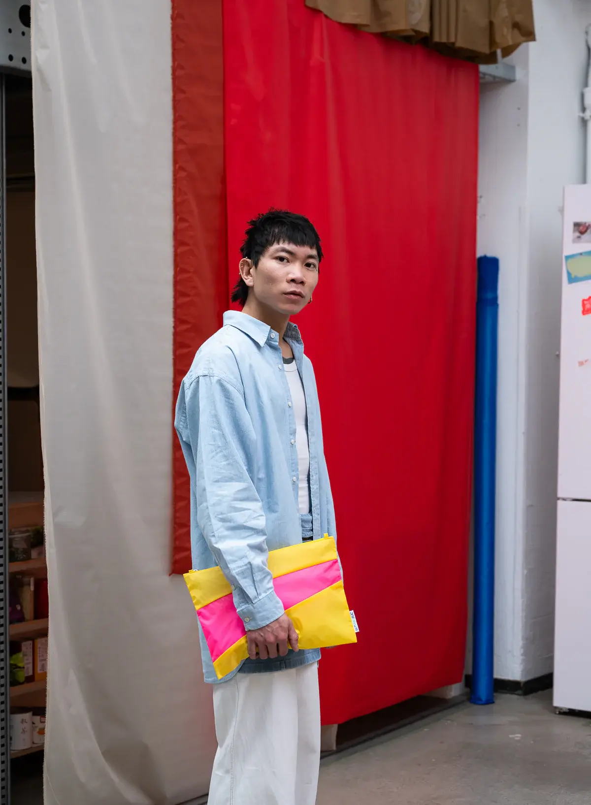 Susan Bijl Susan Bijl The New Pouch TV Yellow & Fluo Pink