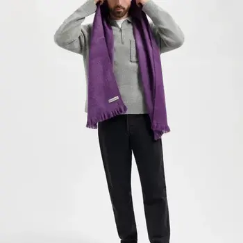 Alpaca Loca Scarf Slim Amethyst Purple