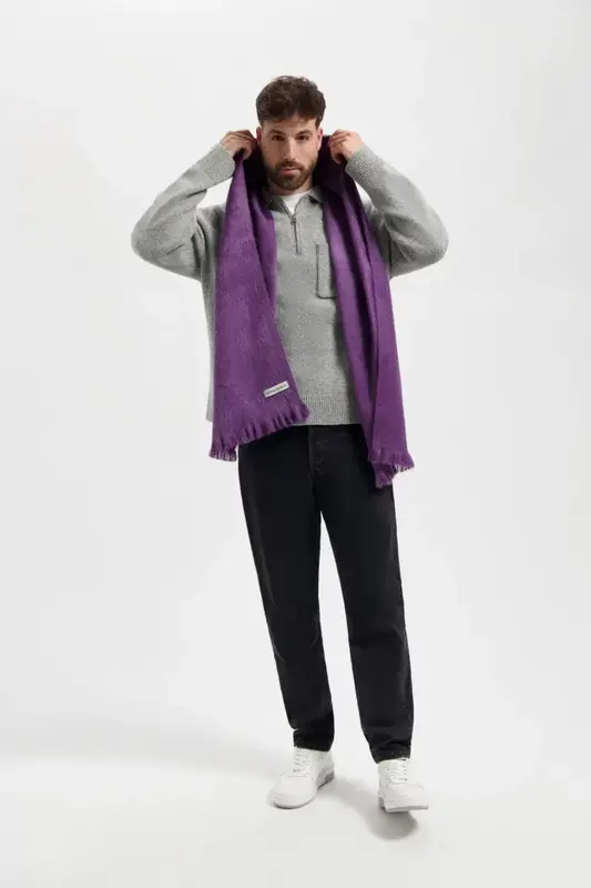 Alpaca Loca Alpaca Loca Sjaal Smal Amethyst Purple