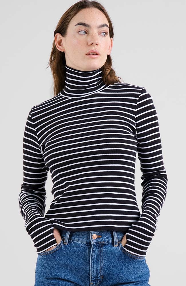 Dedicated Dedicated Rib Top Malma Stripe Black/White