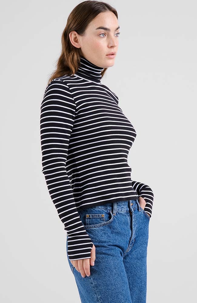 Dedicated Dedicated Rib Top Malma Stripe Black/White