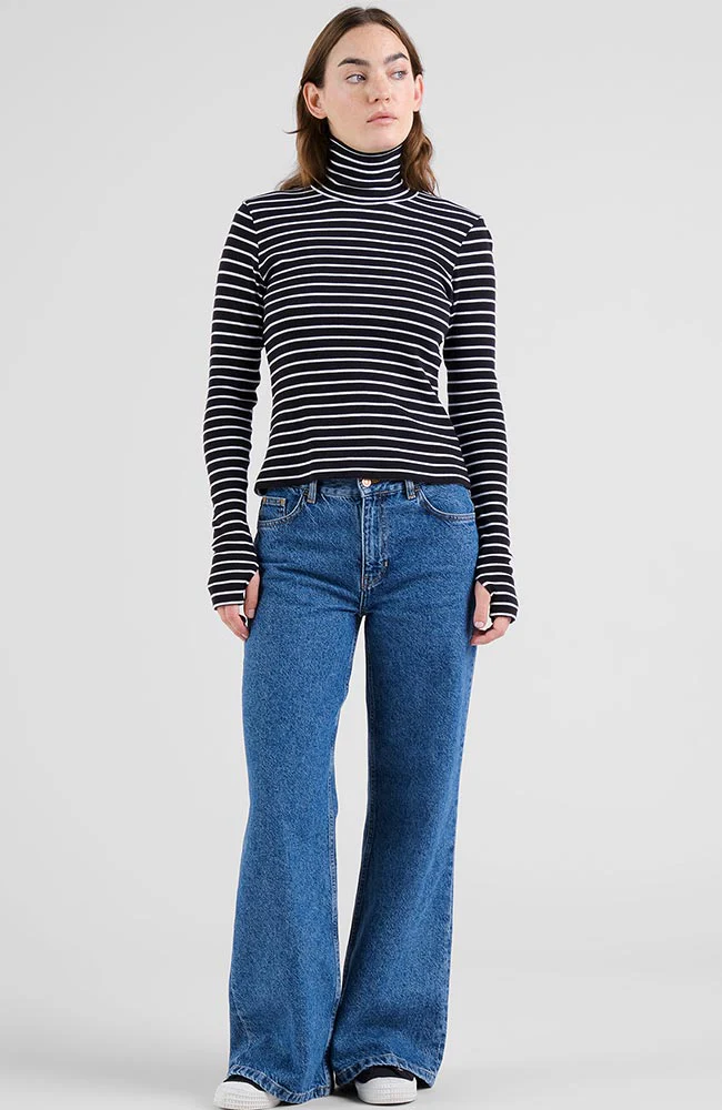 Dedicated Dedicated Rib Top Malma Stripe Black/White