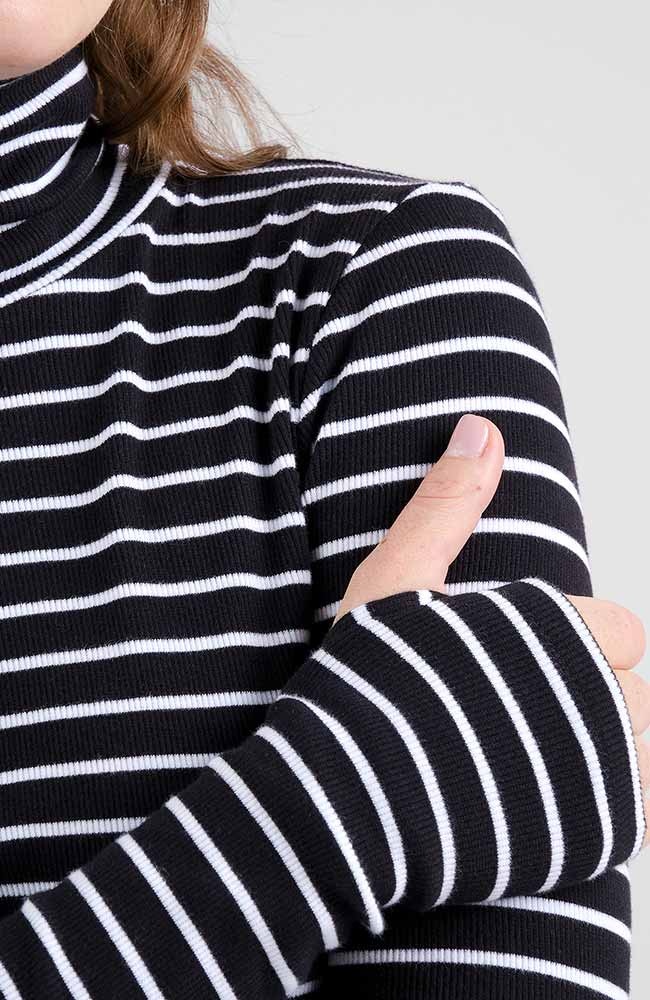 Dedicated Dedicated Rib Top Malma Stripe Black/White