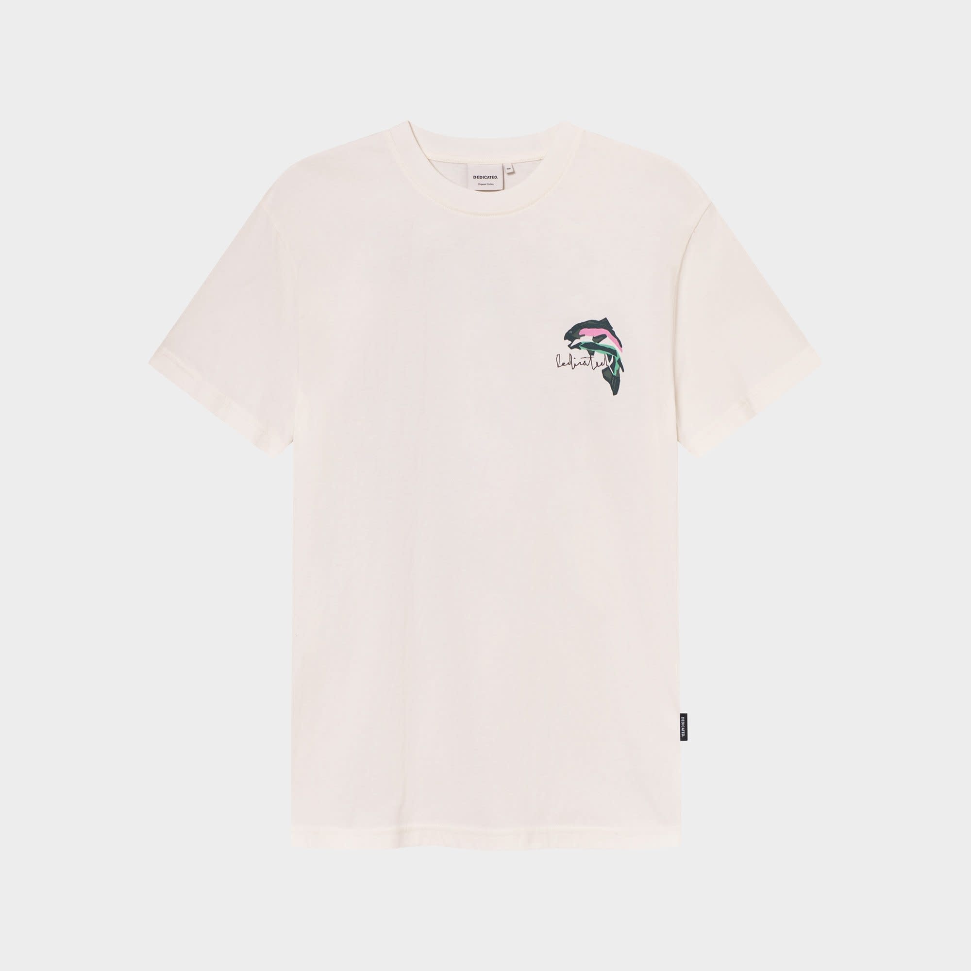 Dedicated Dedicated T-Shirt Stockholm Cut Out Trout Off White