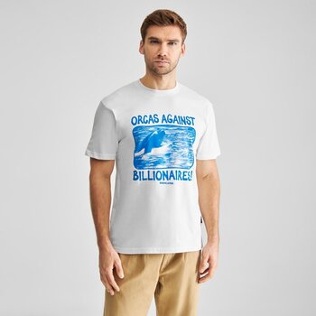 Dedicated T-Shirt Stockholm Orcas Against Billionaires Off-White