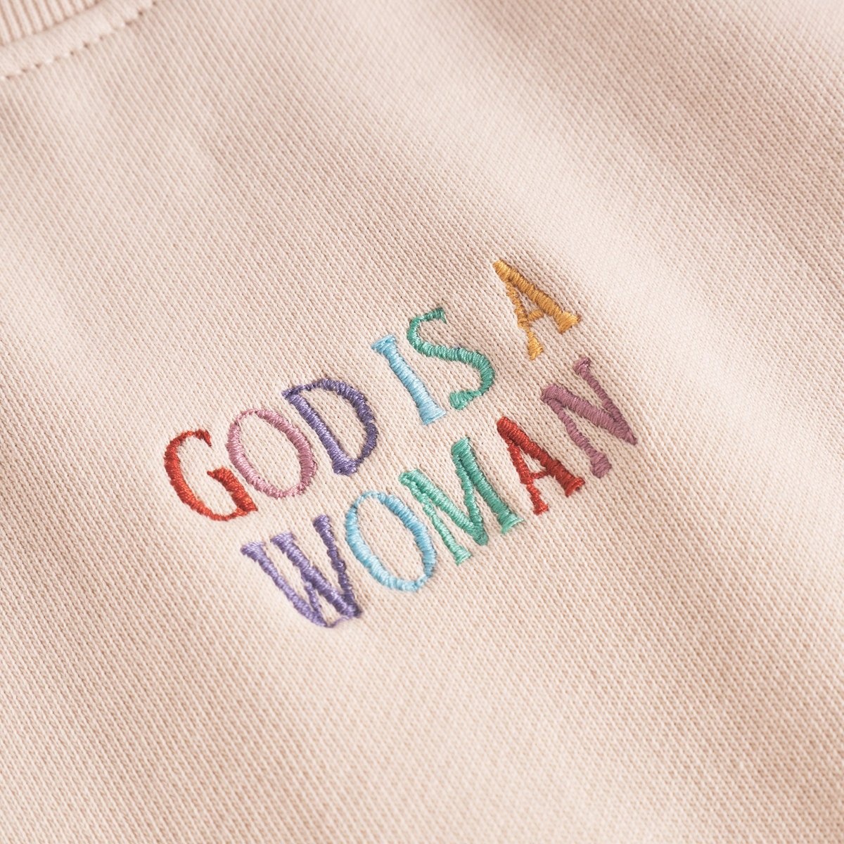 Dedicated Dedicated Sweatshirt Ystad God is Woman Oat White