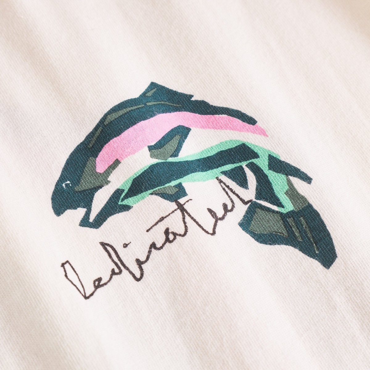 Dedicated Dedicated T-Shirt Stockholm Cut Out Trout Off White