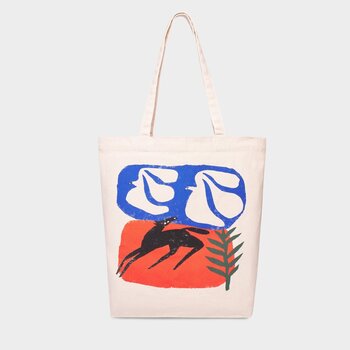 Dedicated Tote bag Torekov Foal with Birds Off-White