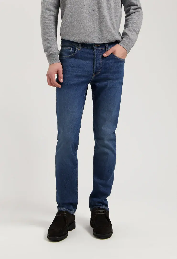 MUD Jeans MUD Jeans Hank Mid Tapered Rustic Blue