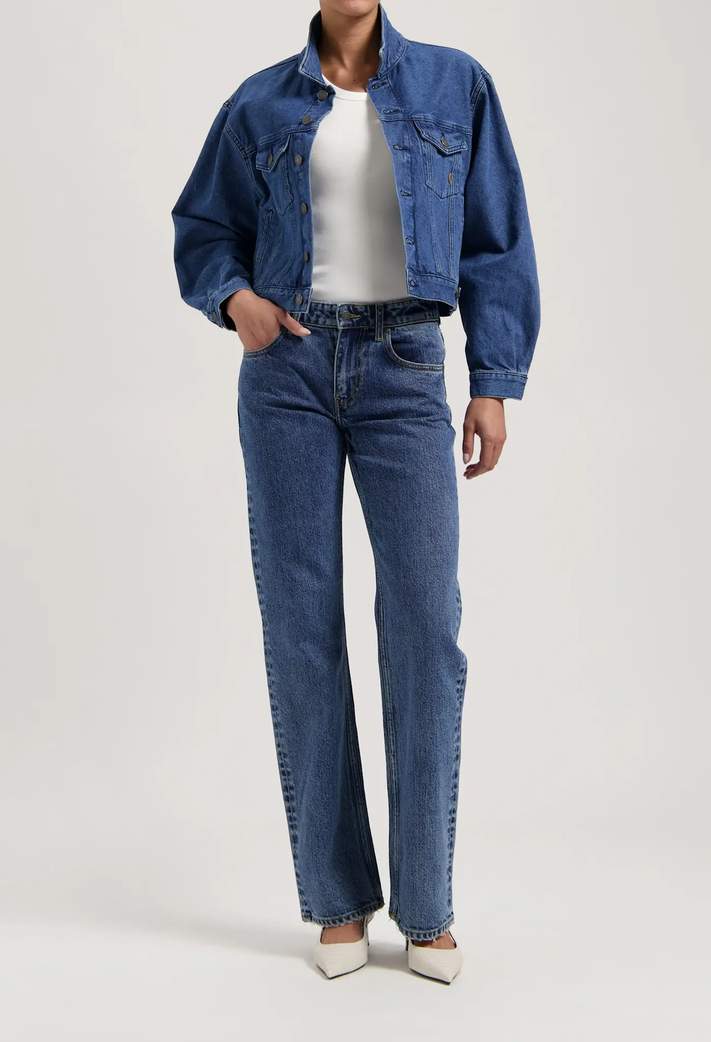 MUD Jeans MUD Jeans Carry Mid Straight Stone Vintage