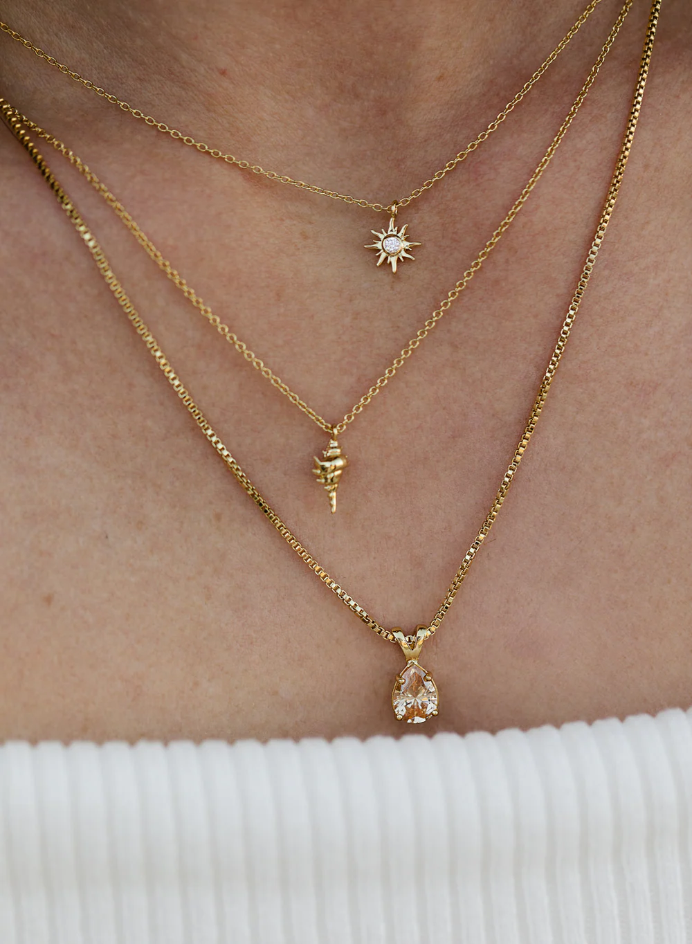 Riverstones Riverstones Shell Ketting Goud