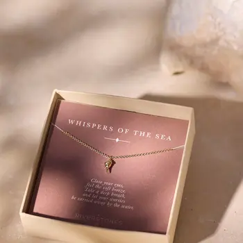 Riverstones Shell Ketting Goud