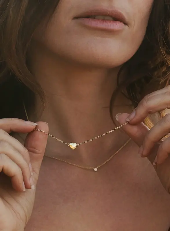 Riverstones Riverstones Heart Of Gold Necklace Gold