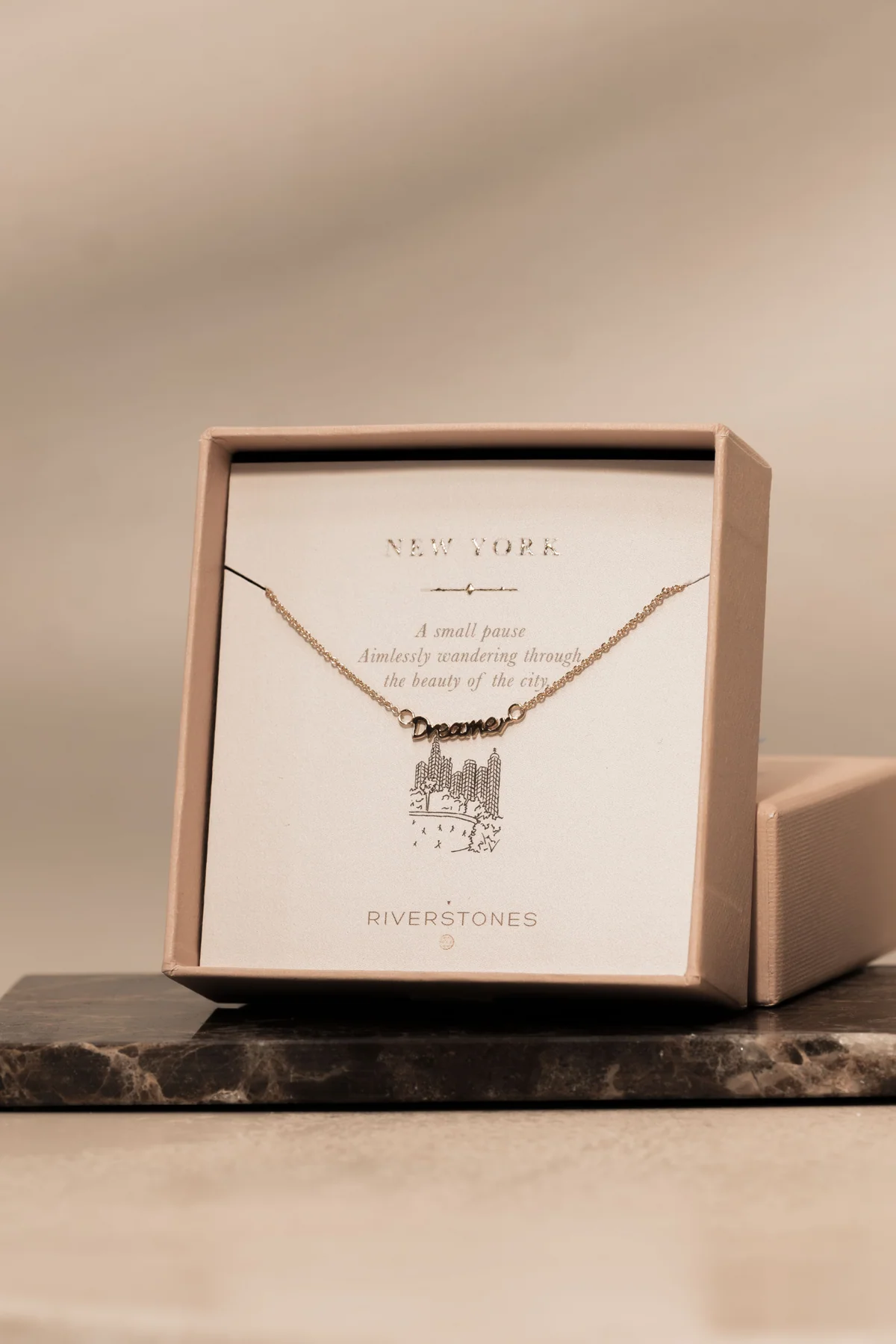 Riverstones Riverstones New York Dreamer Ketting Goud