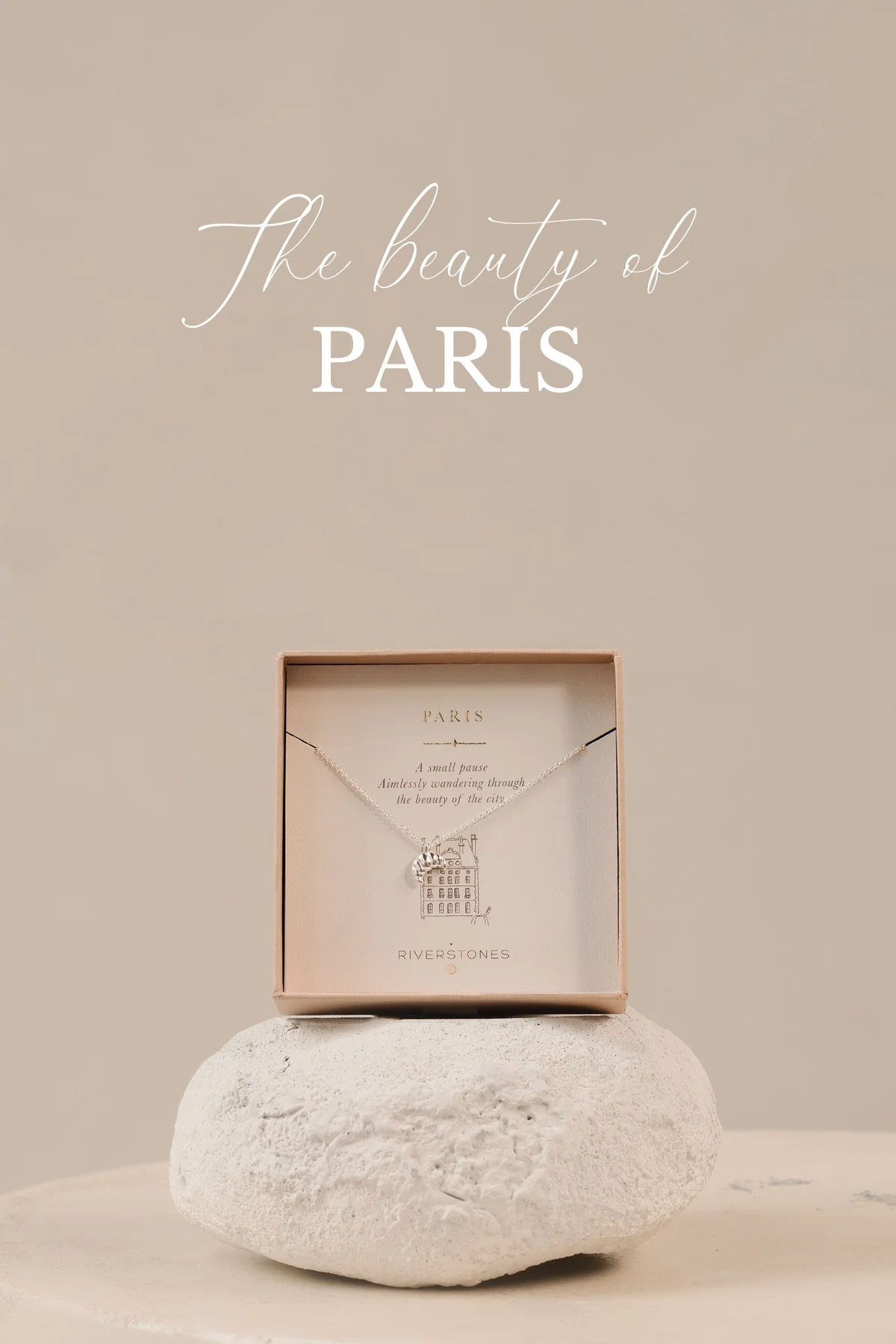 Riverstones Riverstones Paris Croissant Necklace Silver