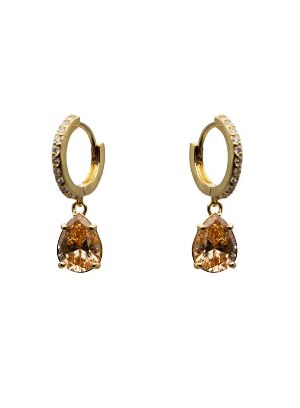 Riverstones Riverstones Drop Hoops Goud