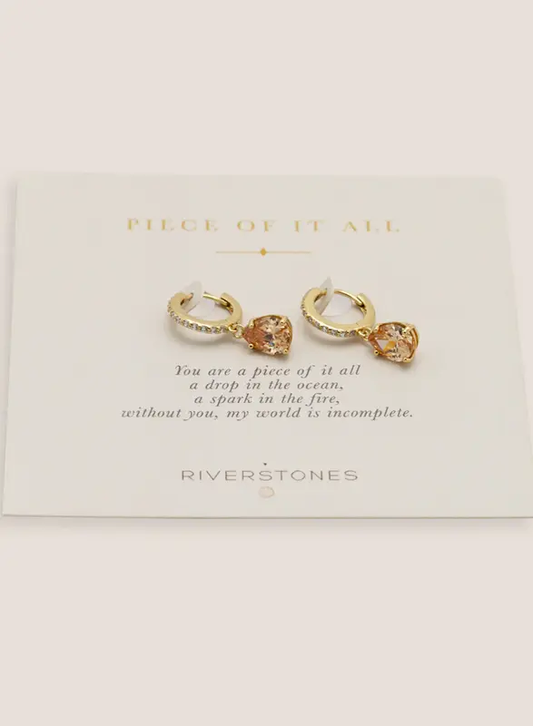 Riverstones Riverstones Drop Hoops Goud