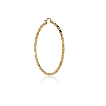 T.I.T.S. TITS Twist Hoop Earring Large
