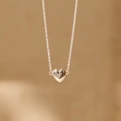 Riverstones Heart of Gold Necklace Silver