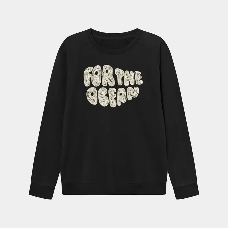 Dedicated Dedicated Sweatshirt Malmoe Hemp For the Ocean Black