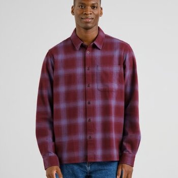 Dedicated Shirt Rute Flannel Check Fig Red