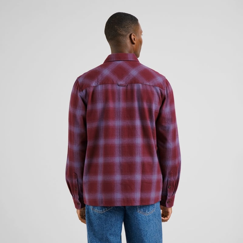 Dedicated Dedicated Shirt Rute Flannel Check Fig Red