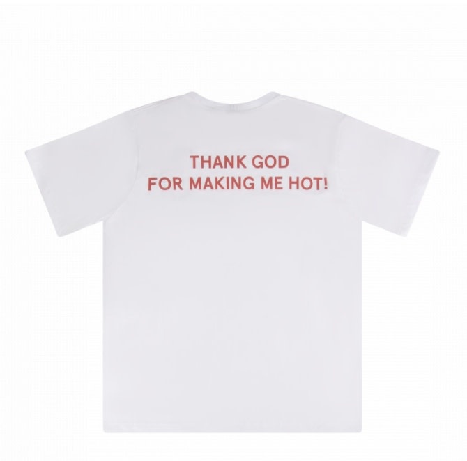 T.I.T.S. TITS Thank God for Making Me Hot White T-Shirt