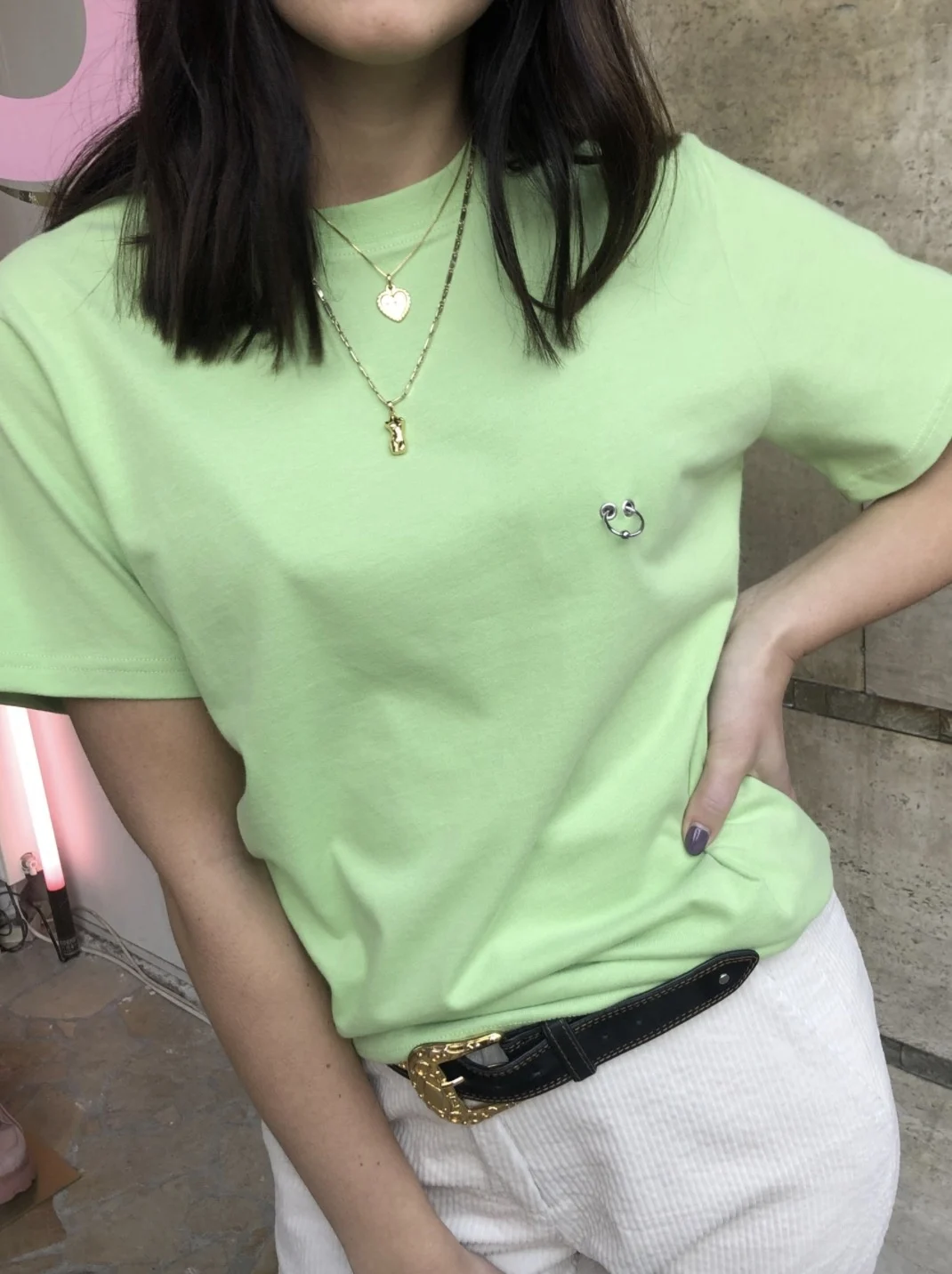 T.I.T.S. T.I.T.S. Piercing Shirt Lime