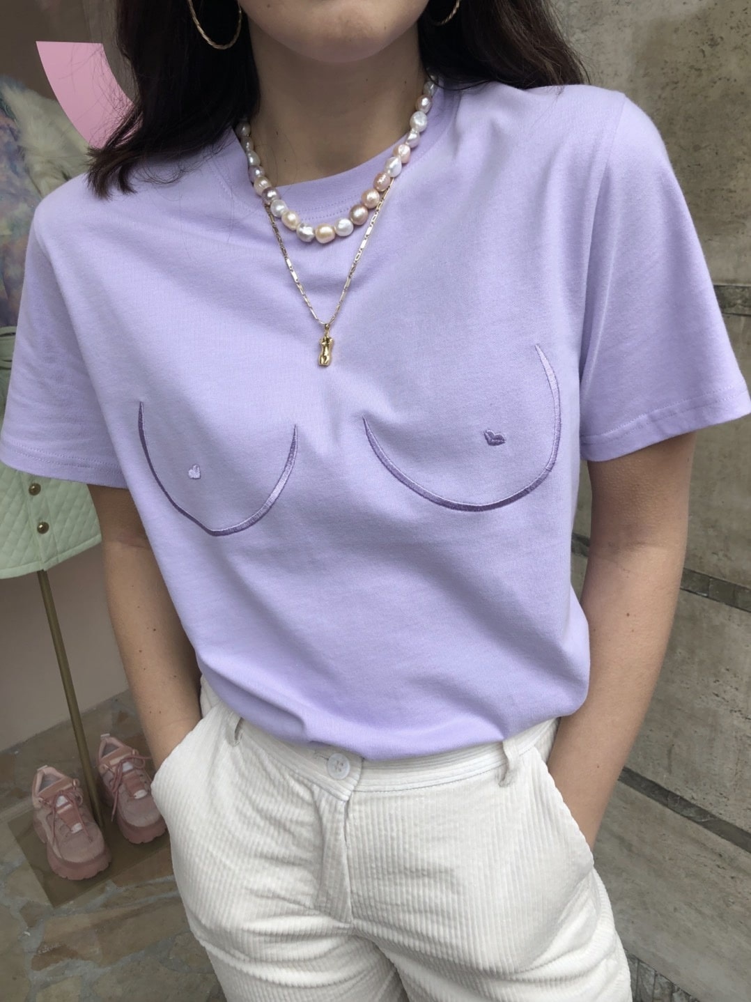 T.I.T.S. T.I.T.S tits T-shirt Lilac