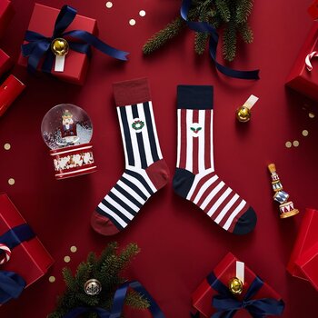 Many Mornings Socks Classy Xmas