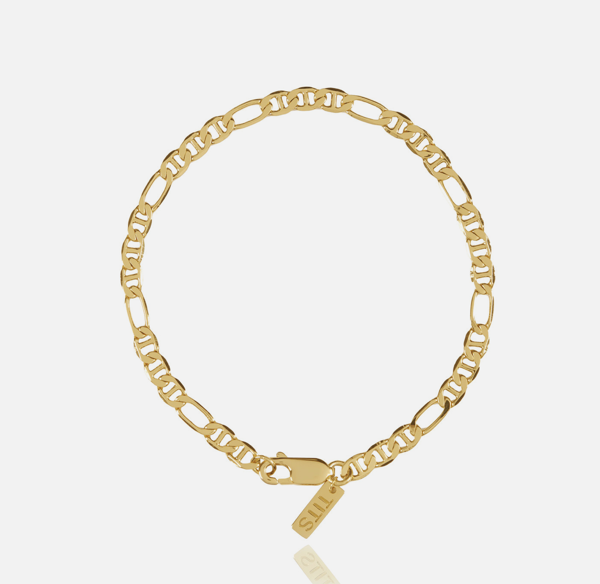 T.I.T.S. TITS Anchor Chain Bracelet Gold