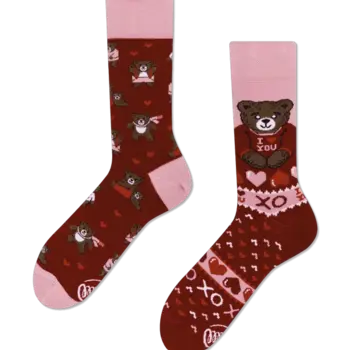 Many Mornings Socks Love Teddy