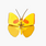 Studio Roof Studio Roof Wall Decoration Yellow Butterfly