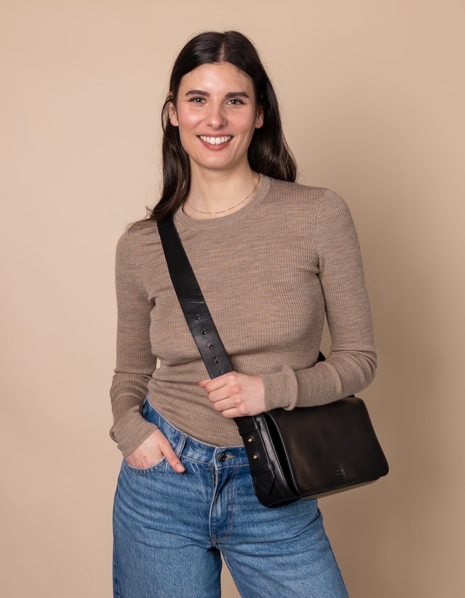 O My Bag O My Bag Gina Longuette Black Classic Leather