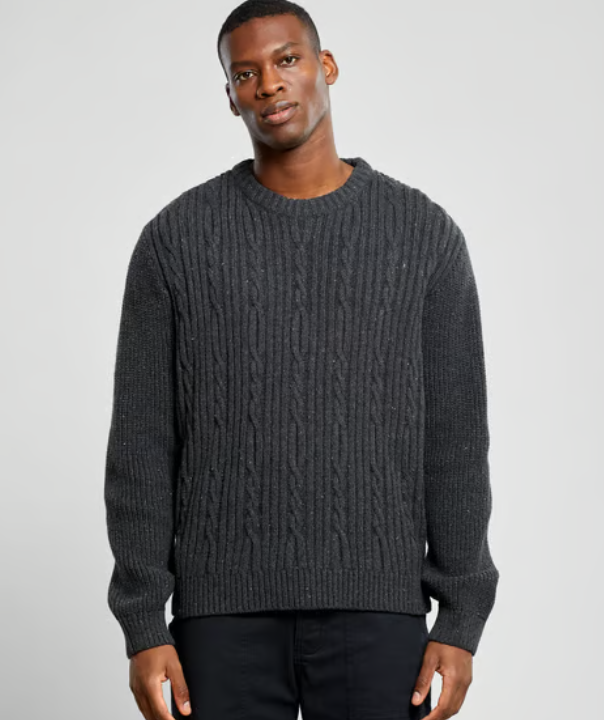 Dedicated Dedicated Sweater Ludvika Dark Grey Melange