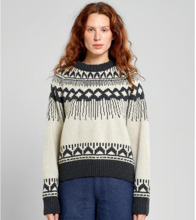 Dedicated Dedicated Sweater Fair Isle Pearl White
