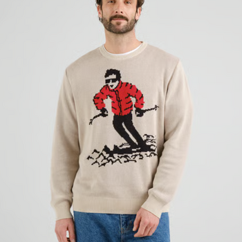 Dedicated Sweater Mora Fallen Skier Oat White