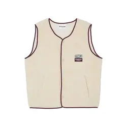 On Vacation Wanderlust Fleece Vest Beige