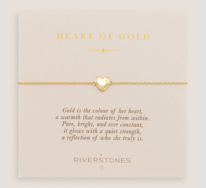 Riverstones Riverstones Heart Of Gold Armband Goud