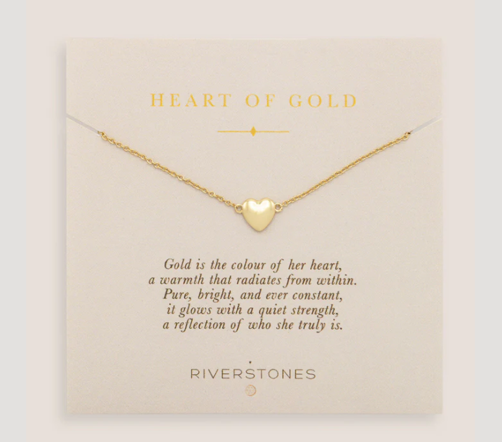 Riverstones Riverstones Heart Of Gold Ketting Goud