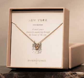 Riverstones Riverstones New York Apple Ketting Goud
