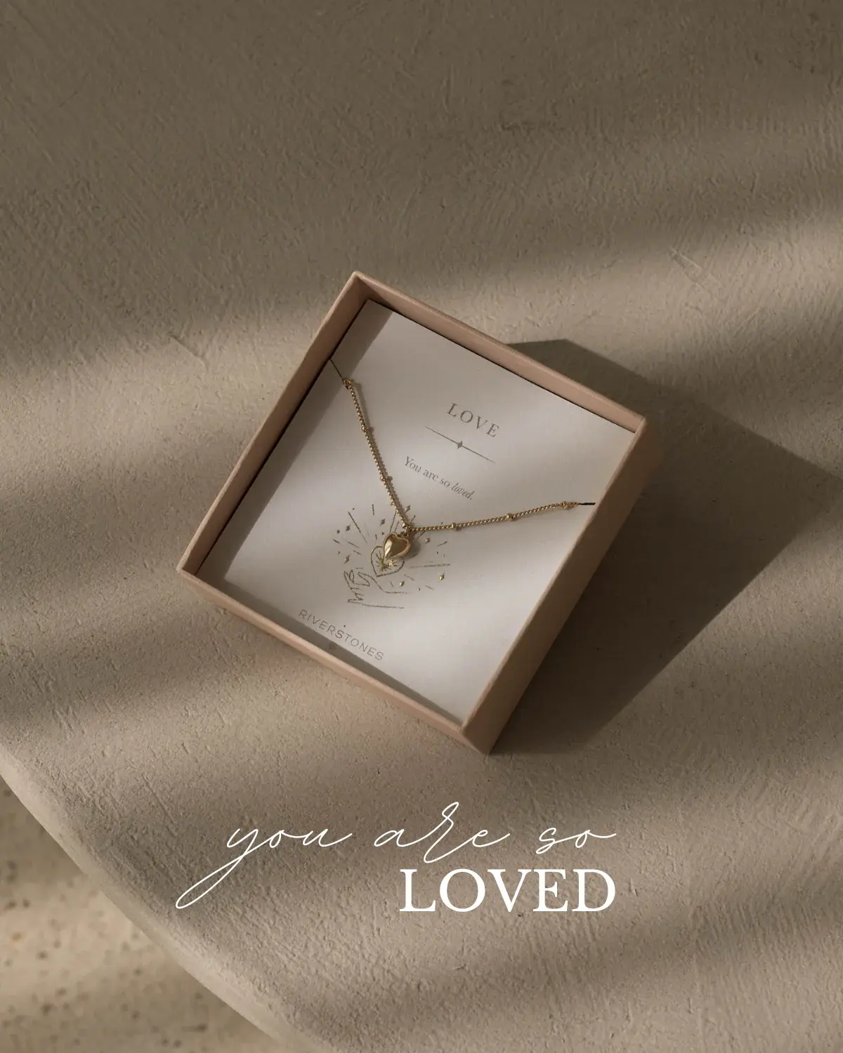 Riverstones Riverstones Love Necklace Gold Plated