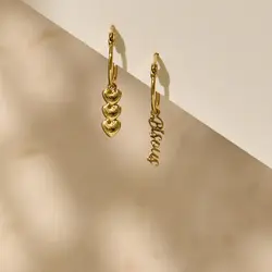 Riverstones Bisous Earrings Paris Gold Plated