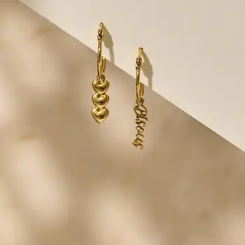 Riverstones Bisous Oorbellen Parijs Verguld