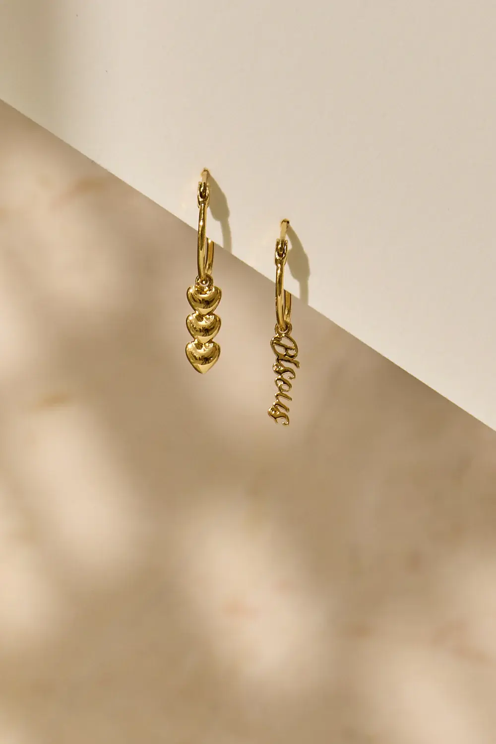 Riverstones Riverstones Bisous Oorbellen Parijs Verguld