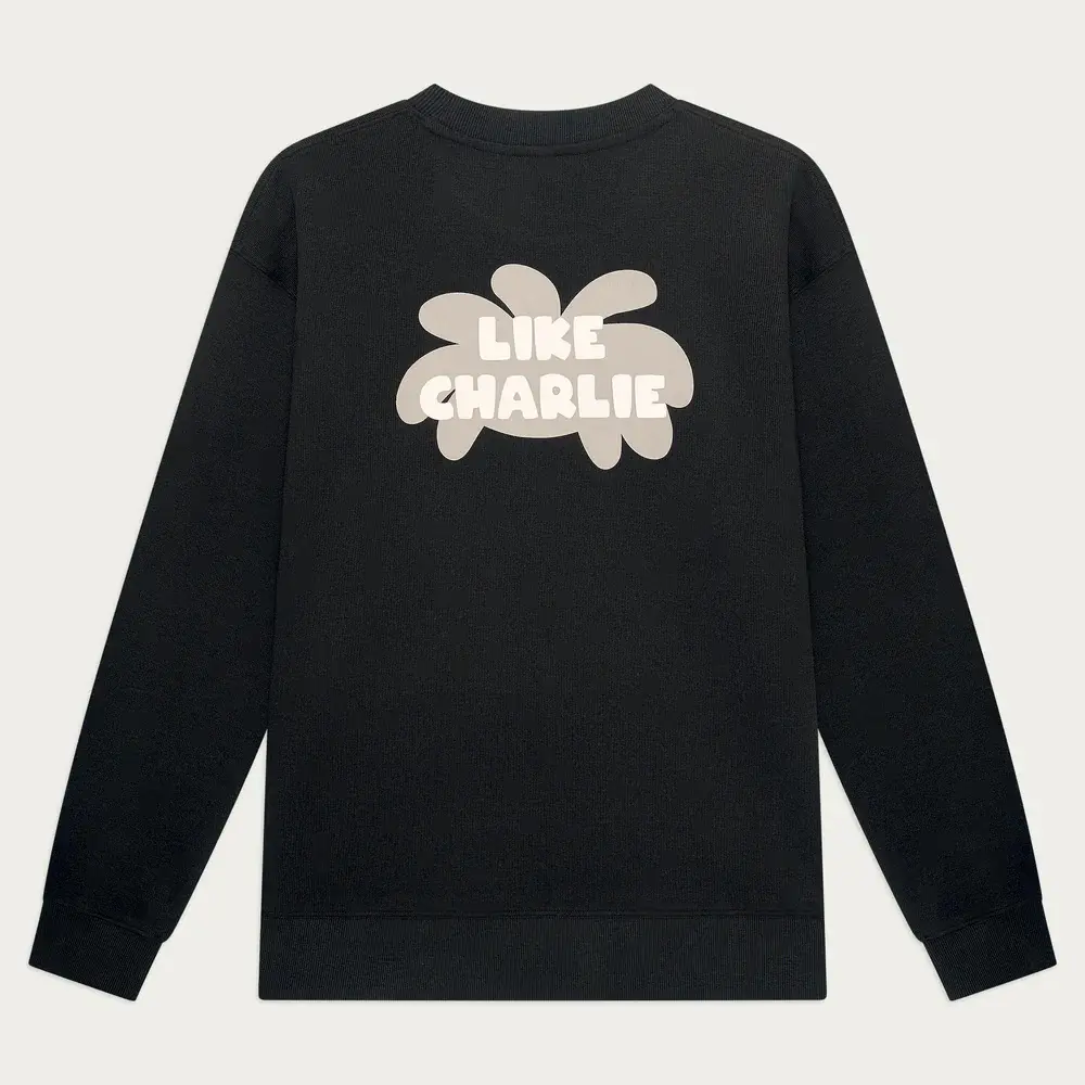 Like Charlie Like Charlie Branded Sweater Zwart