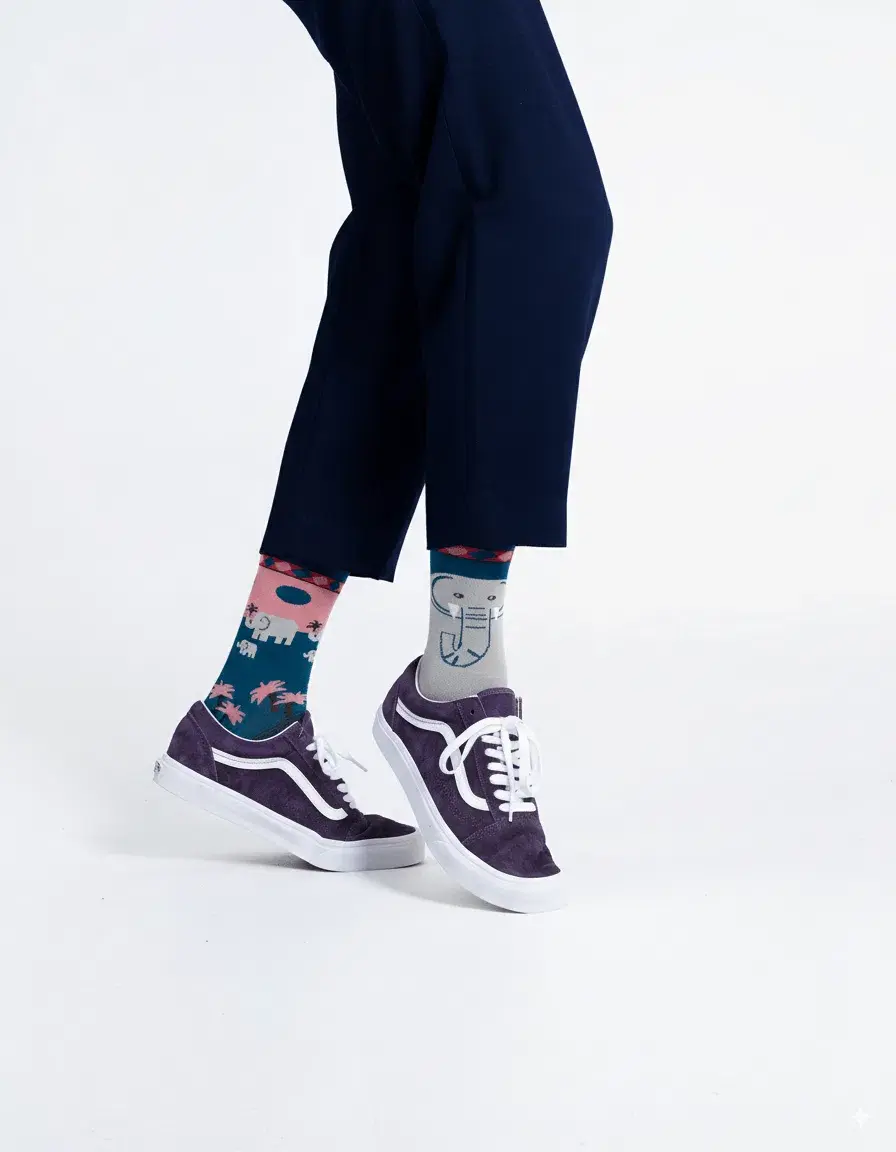 Many Mornings Many Mornings Socks Funky Elephant