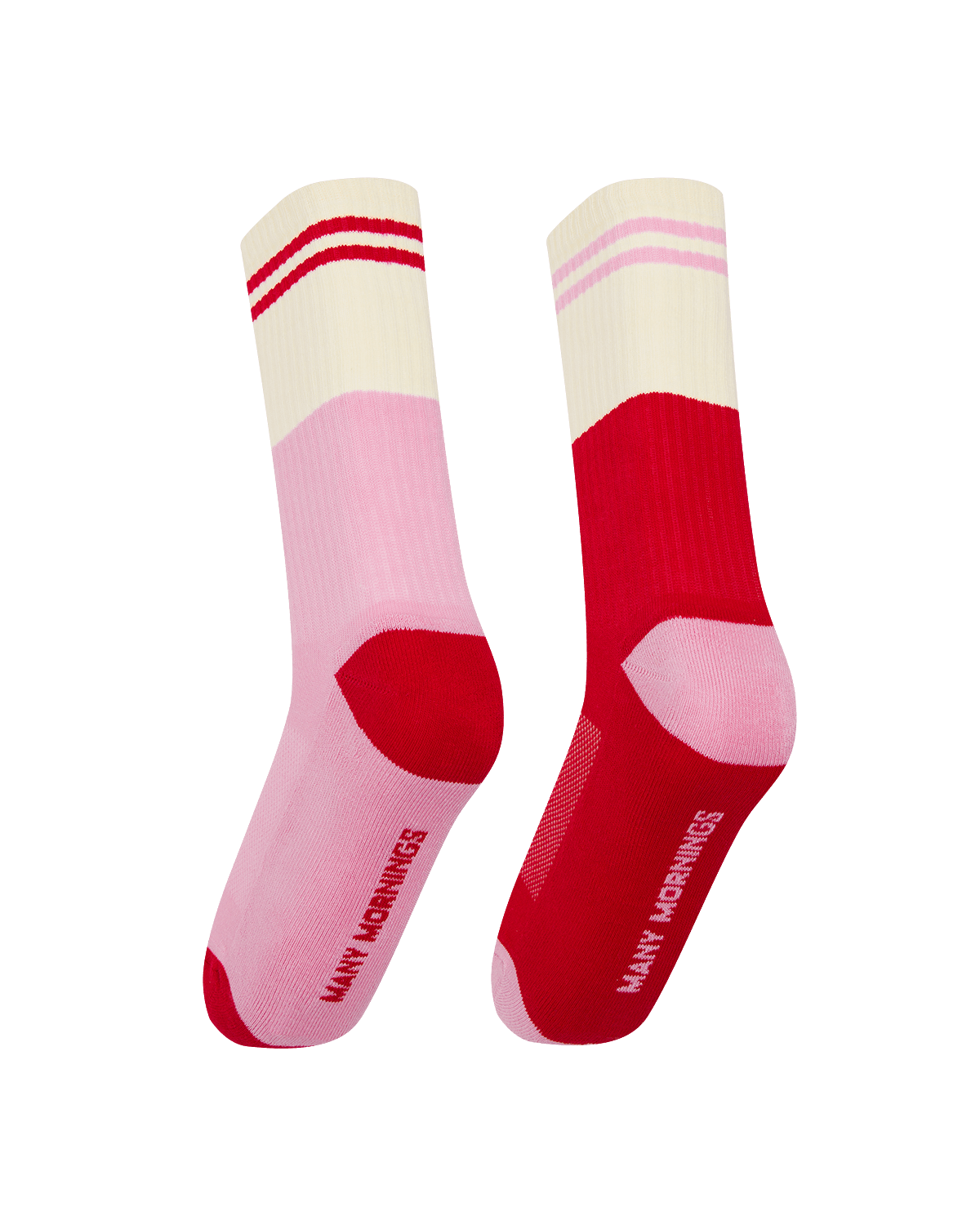 Many Mornings Many Mornings Sport Socks Red Romance